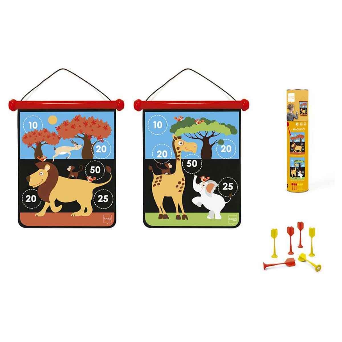 Scratch Europe Safari Magnetic Dart Board with Darts Unisex, 5-7 Years