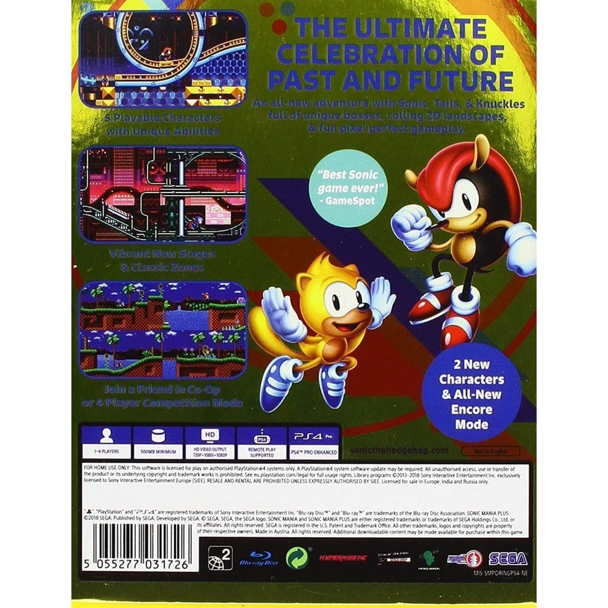 Sega Sonic-Mania Plus (International Version) Video Game for PlayStation 4