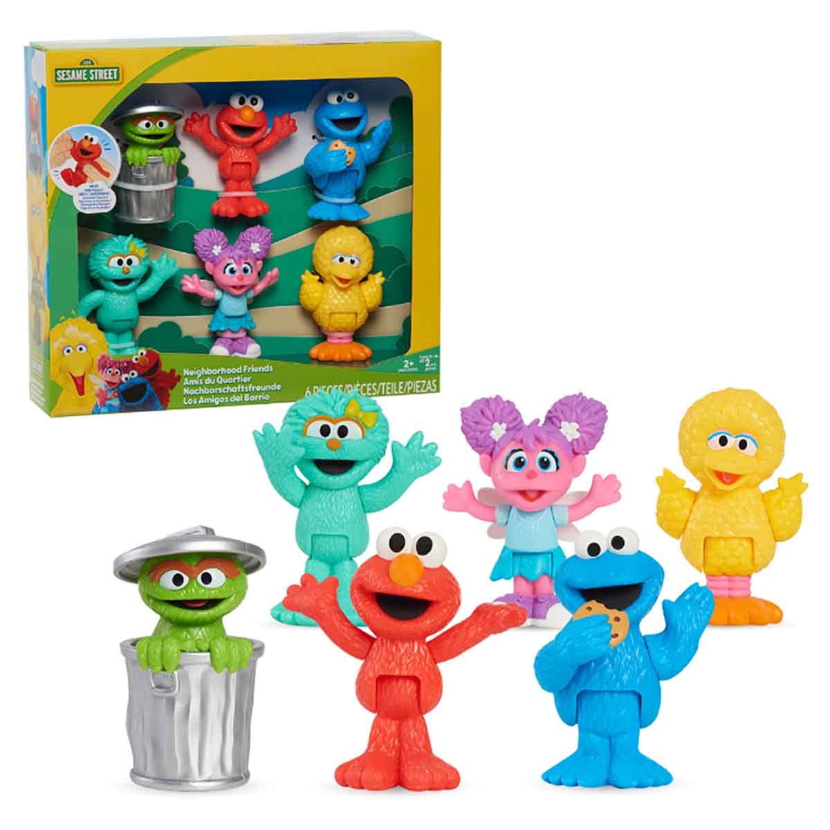 Sesame Street 6-Piece Neighborhood Friends Action Figure Set Unisex, 3-4 Years
