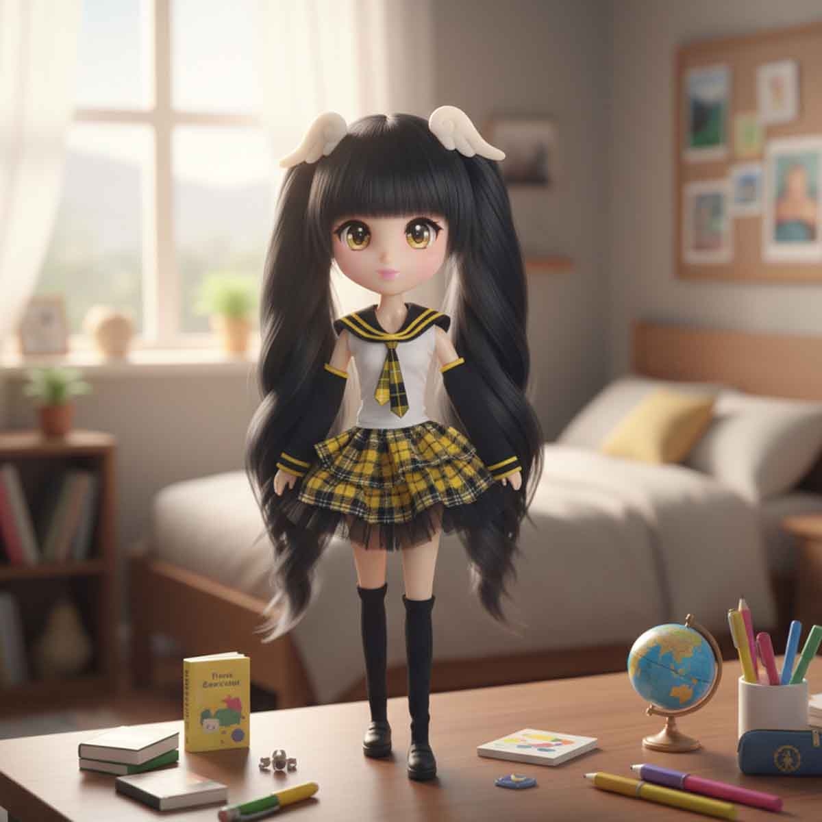 شيباجوكو أنمي دمية كيكي للبنات، 3-4 سنوات