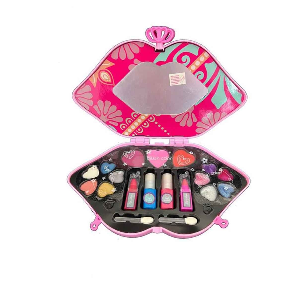 شش حقيبة مكياج على شكل شفة للفتيات عمر 5-7 سنوات