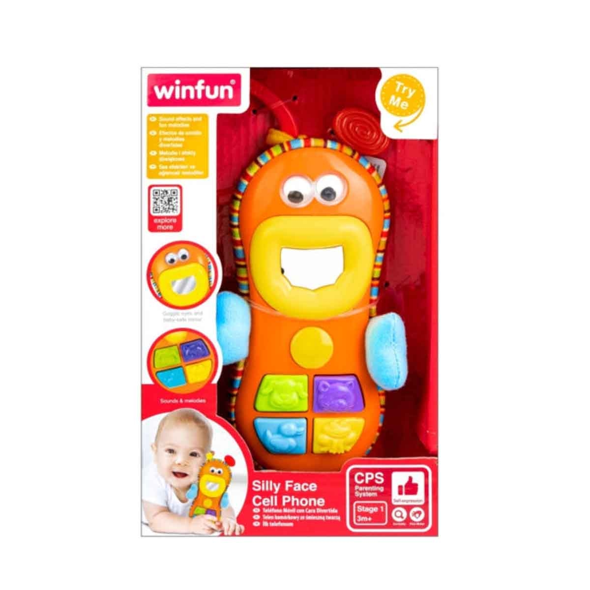 Winfun Silly Face Cell Phone Toy Toddler, 0-2 Years
