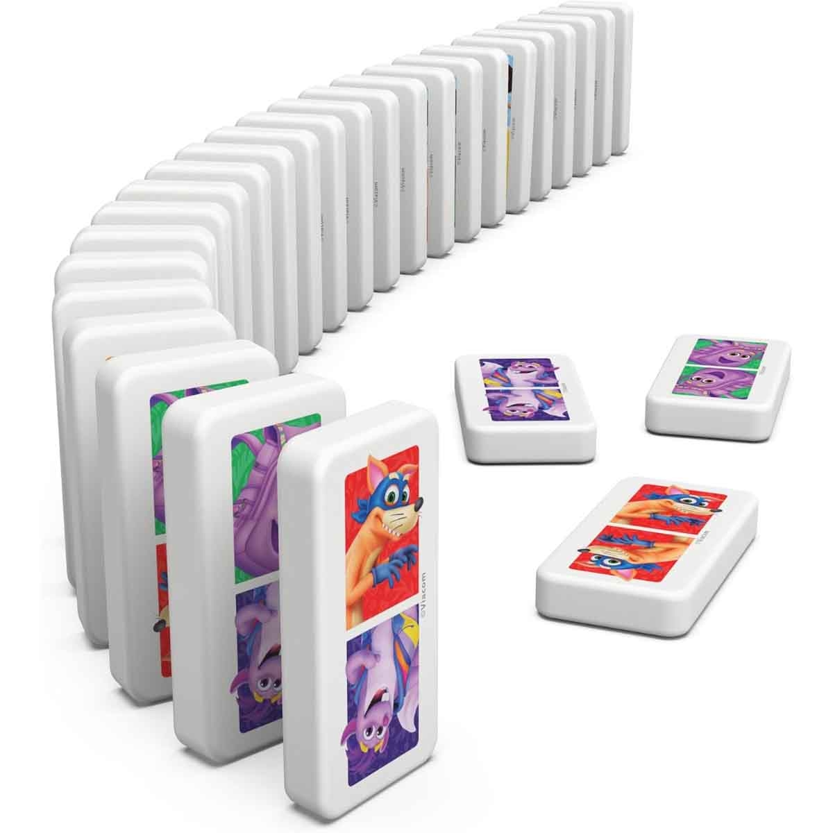 Spin Master Games 28-Piece Dora Dominoes Tin Set Unisex, 5-7 Years