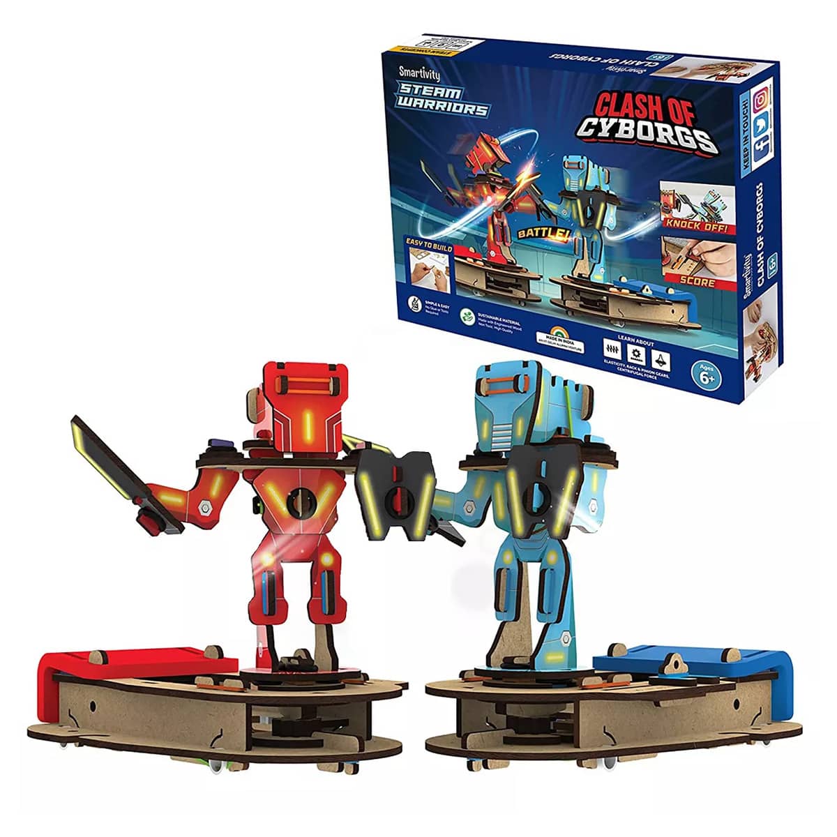 Smartivity 2 in 1 Fighting Robots Toy Unisex, 5-7 Years