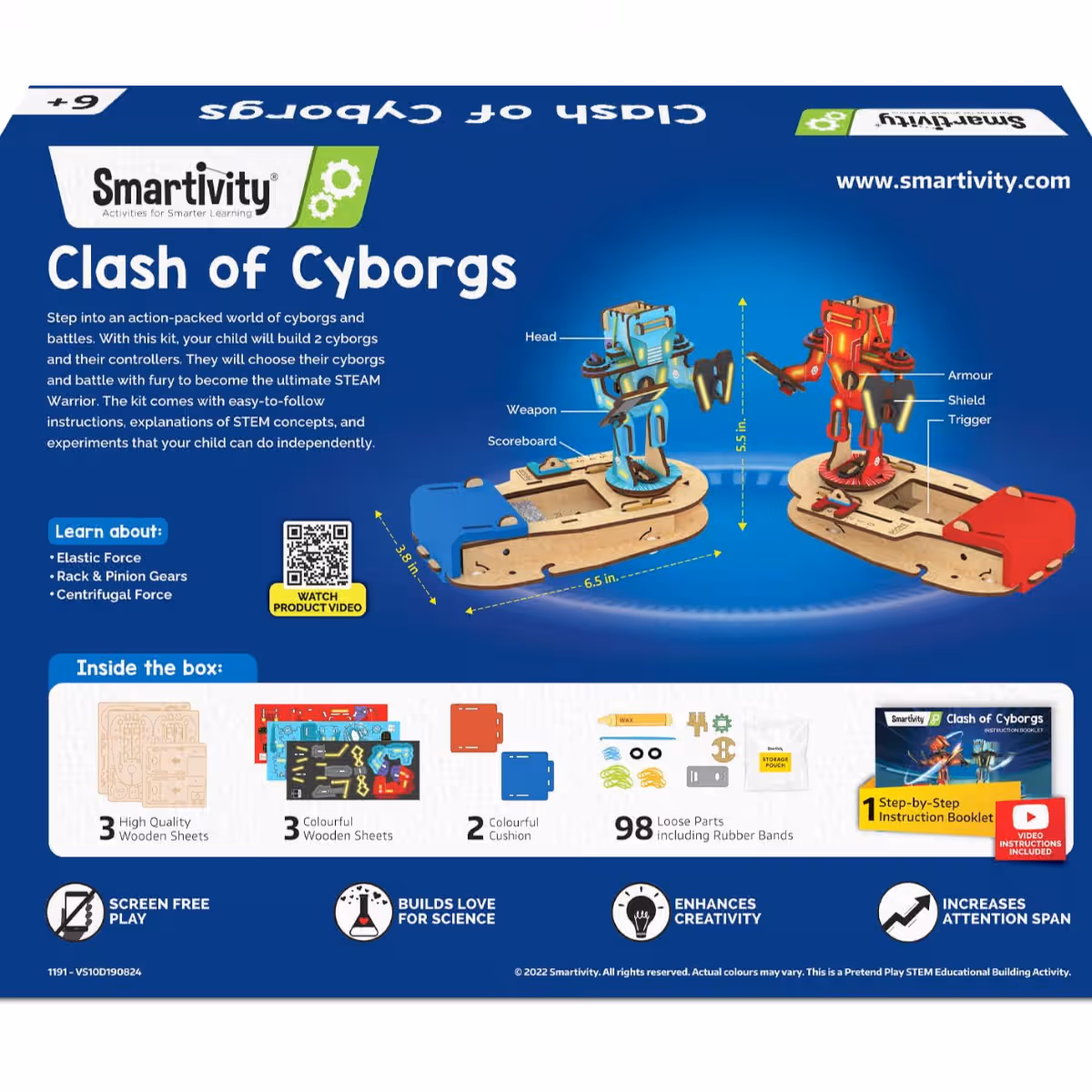 Smartivity 2 in 1 Fighting Robots Toy Unisex, 5-7 Years