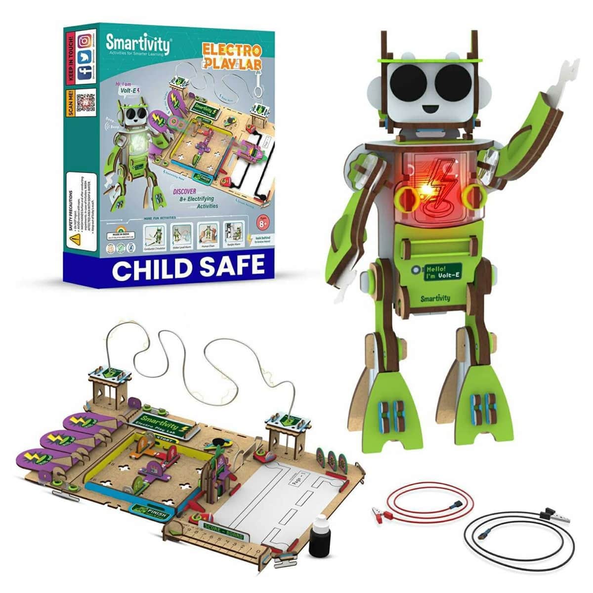 Smartivity Electro Play Lab Robot with Light and Sound Toy Unisex, 8-10 Years