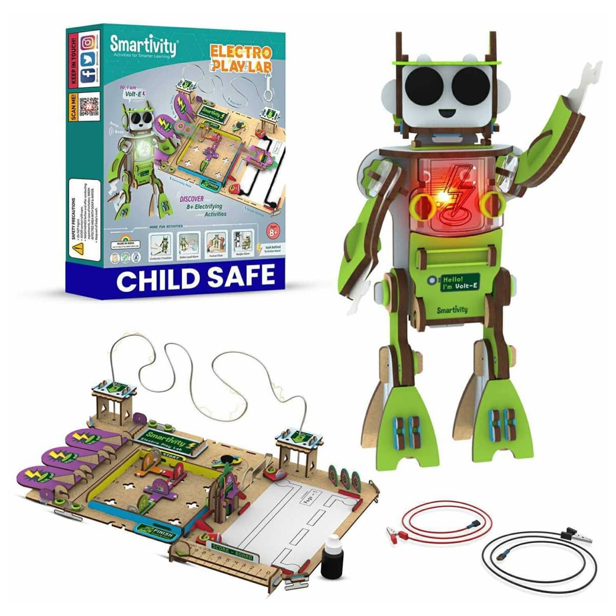 Smartivity Electro Play Lab Robot with Light and Sound Toy Unisex, 8-10 Years