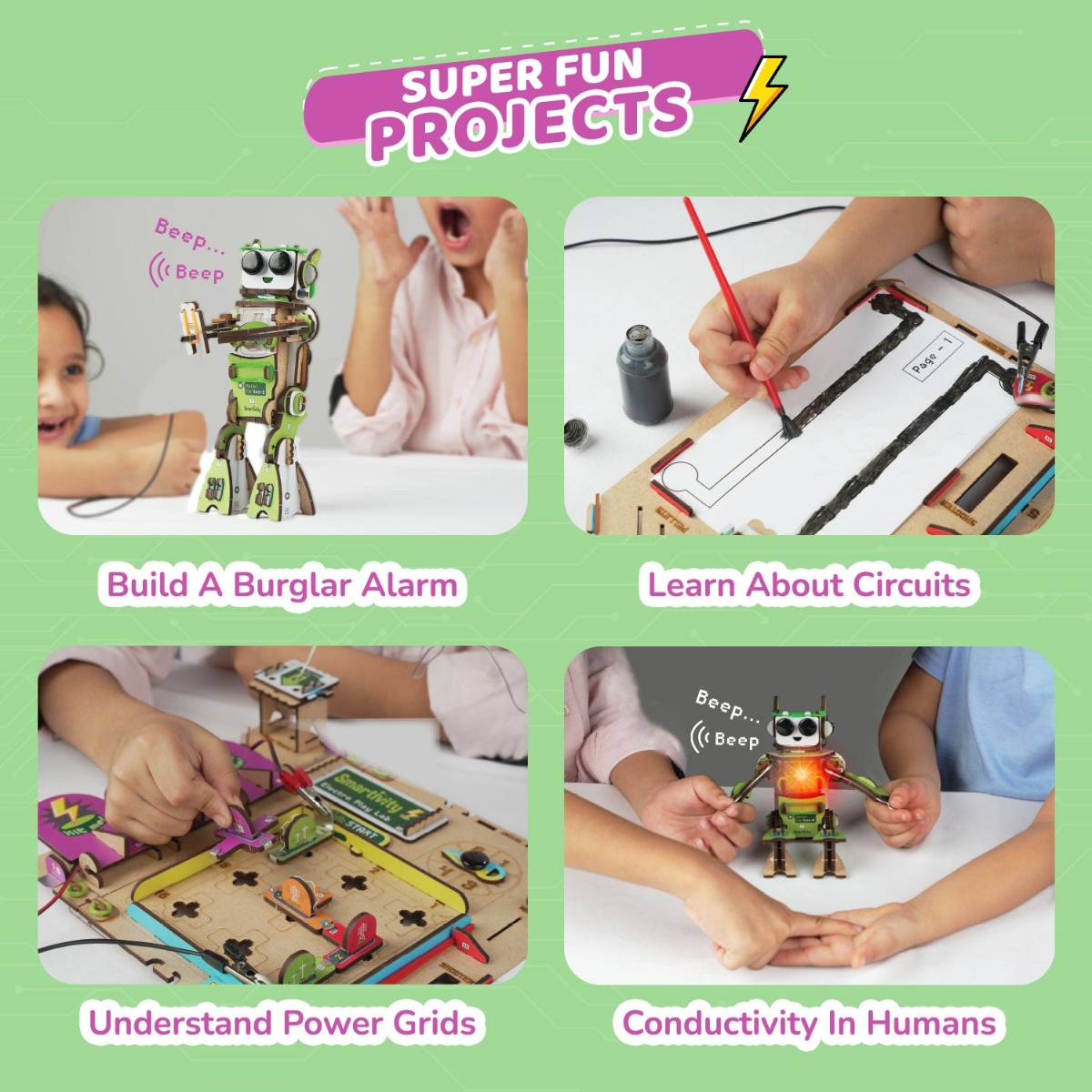 Smartivity Electro Play Lab Robot with Light and Sound Toy Unisex, 8-10 Years