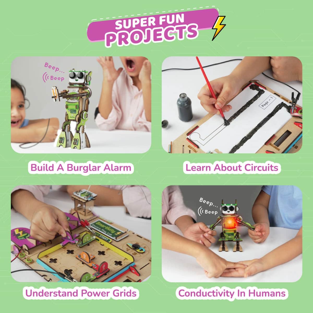 Smartivity Electro Play Lab Robot with Light and Sound Toy Unisex, 8-10 Years