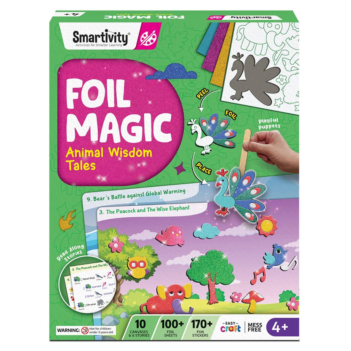 Smartivity Foil Magic Animal Wisdom Tales Art Kit Girls, 5-7 Years