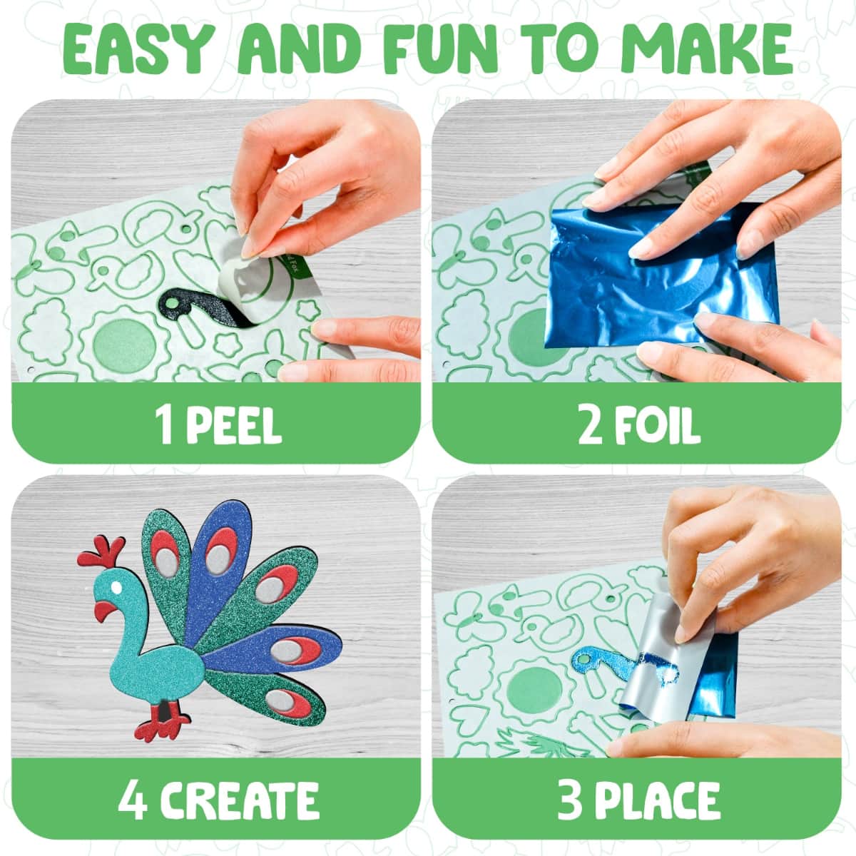 Smartivity Foil Magic Animal Wisdom Tales Art Kit Girls, 5-7 Years