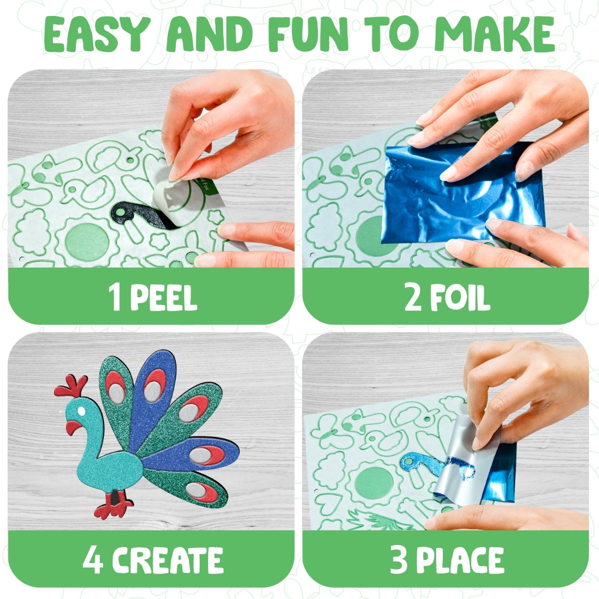 Smartivity Foil Magic Animal Wisdom Tales Art Kit Girls, 5-7 Years