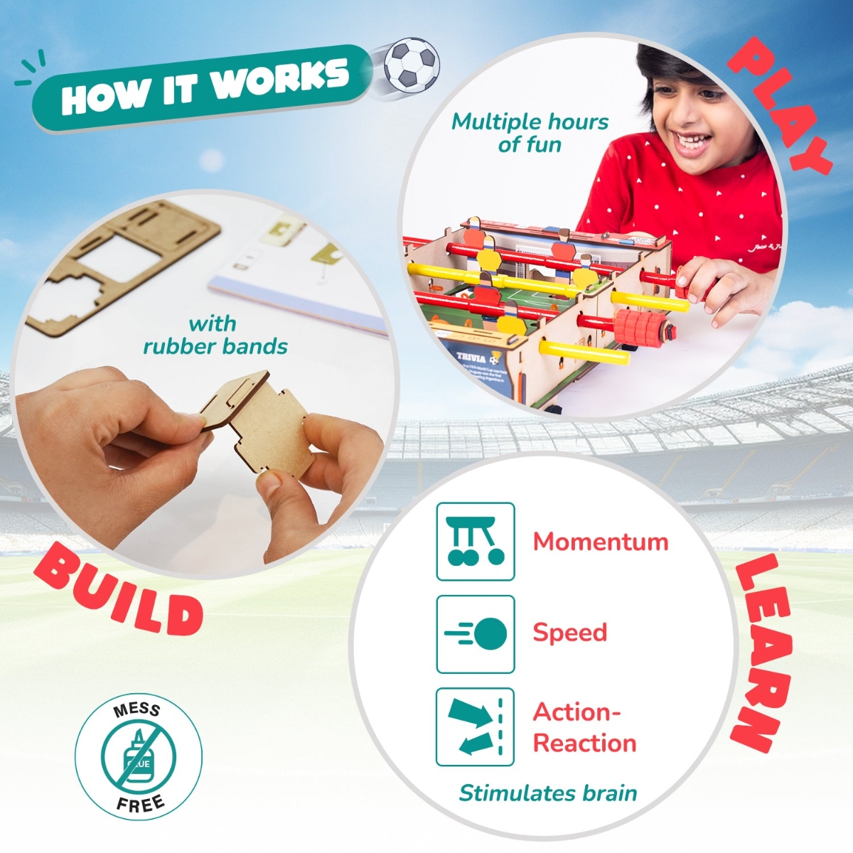 Smartivity Foosball Construction Toy Unisex, 5-7 Years