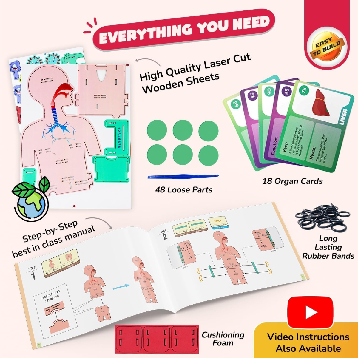 سمارتيفيتي مجموعة علوم جسم الإنسان للجنسين، 8-10 سنوات