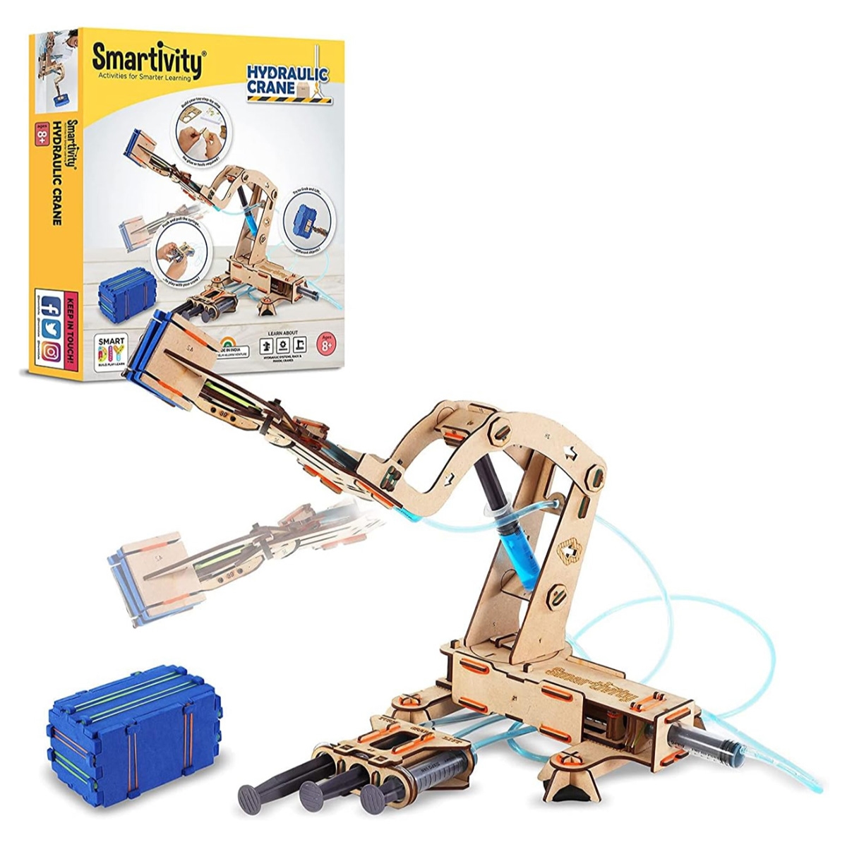 Smartivity Hydraulic Crane Educational Toy Unisex, 8-10 Years