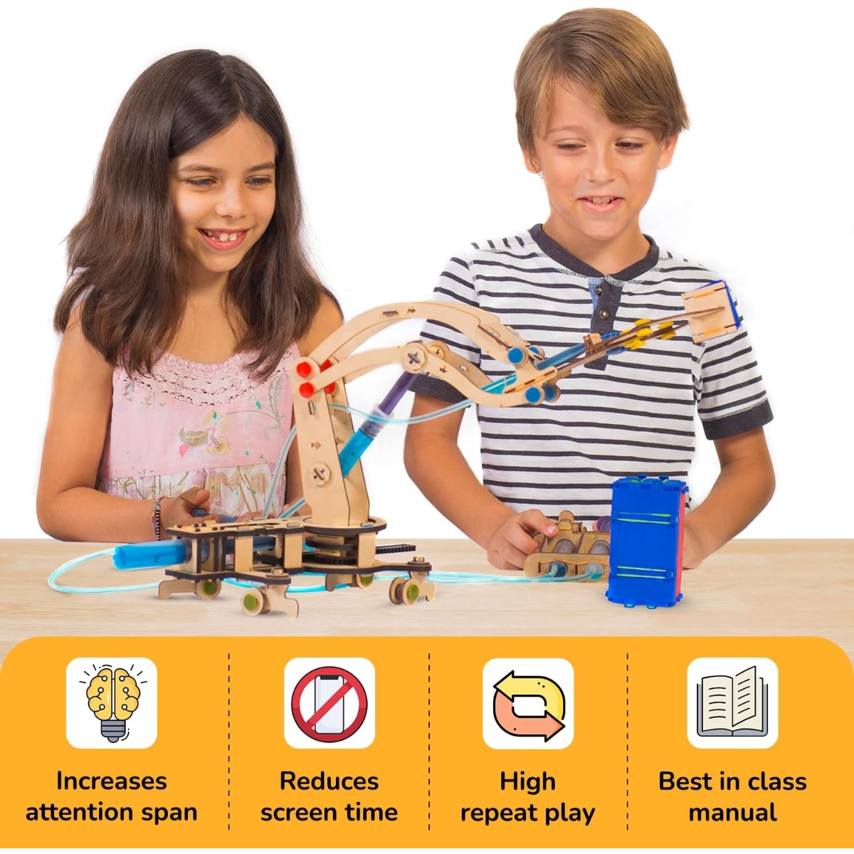 Smartivity Hydraulic Crane Educational Toy Unisex, 8-10 Years