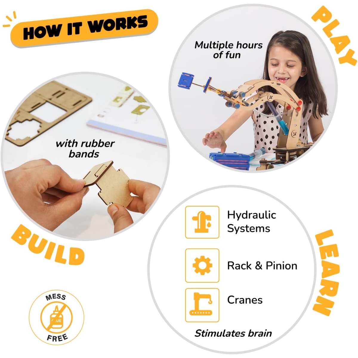 Smartivity Hydraulic Crane Educational Toy Unisex, 8-10 Years
