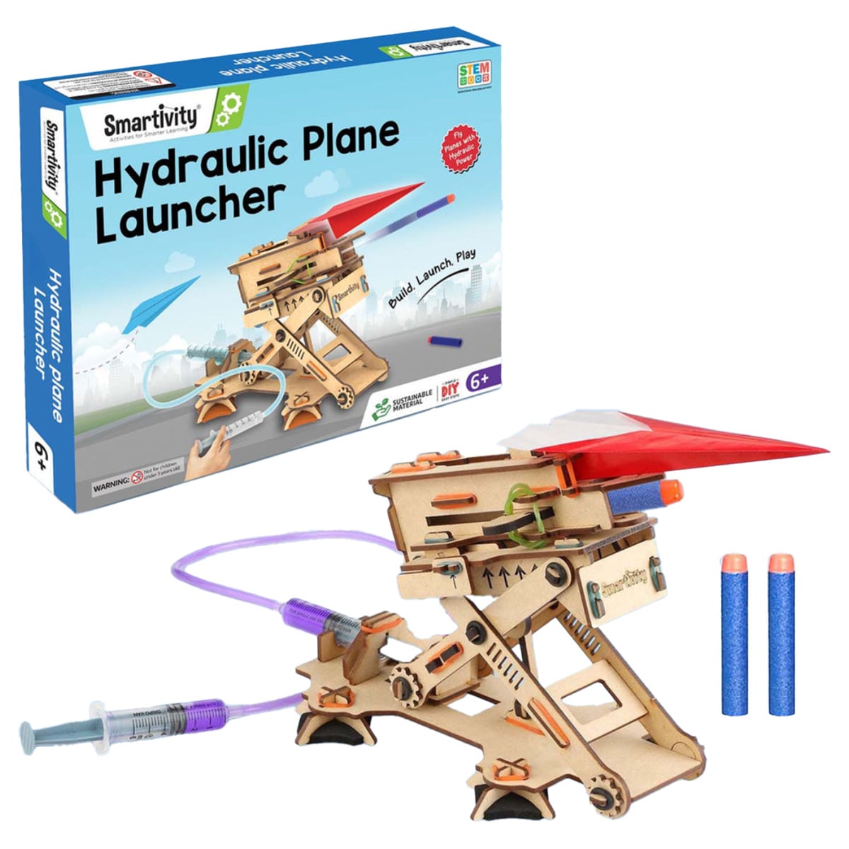 Smartivity Hydraulic Plane Launcher Unisex, 5-7 Years