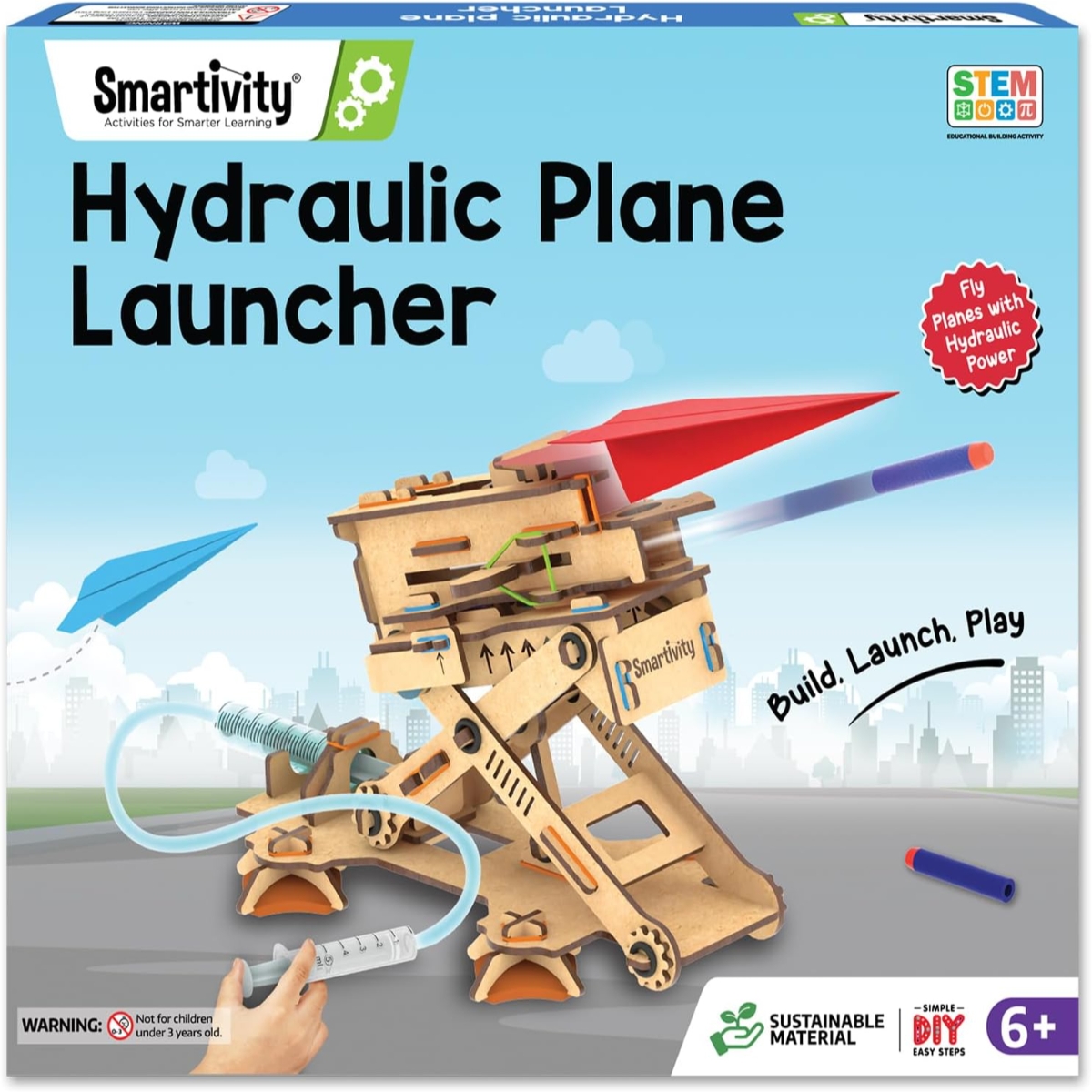 Smartivity Hydraulic Plane Launcher Unisex, 5-7 Years