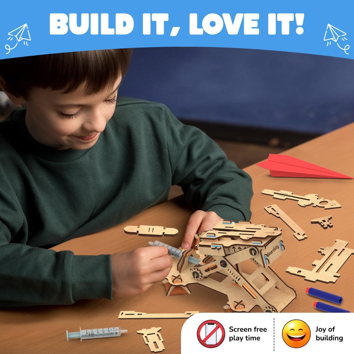 Smartivity Hydraulic Plane Launcher Unisex, 5-7 Years
