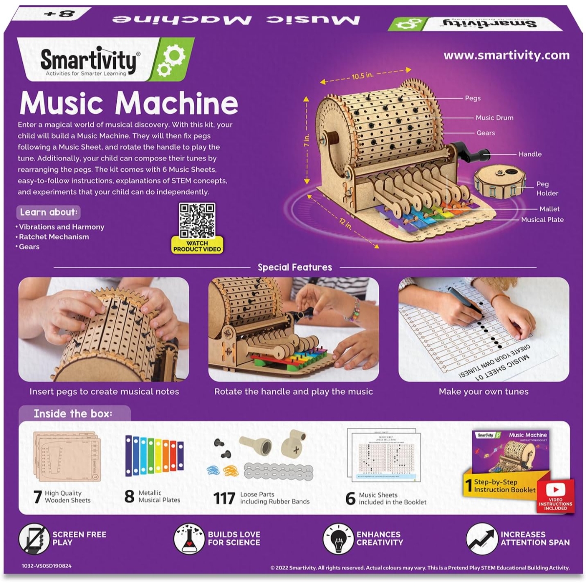 Smartivity Mechanical Music Machine Unisex, 8-10 Years
