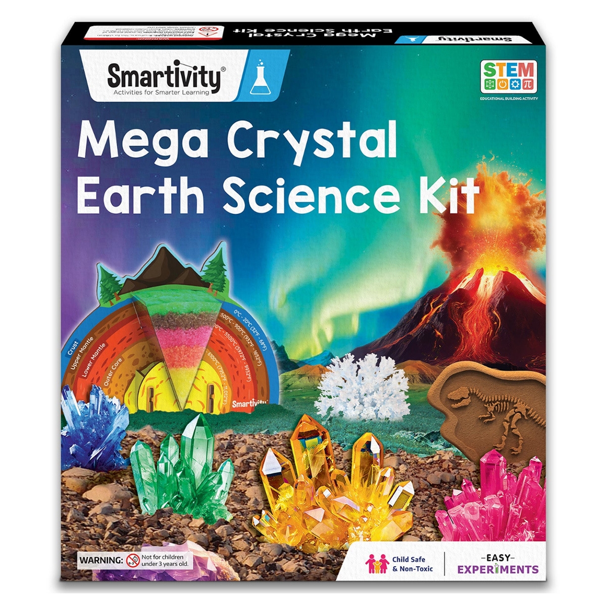 Smartivity Mega Crystal Earth Science Kit Unisex, 8-10 Years