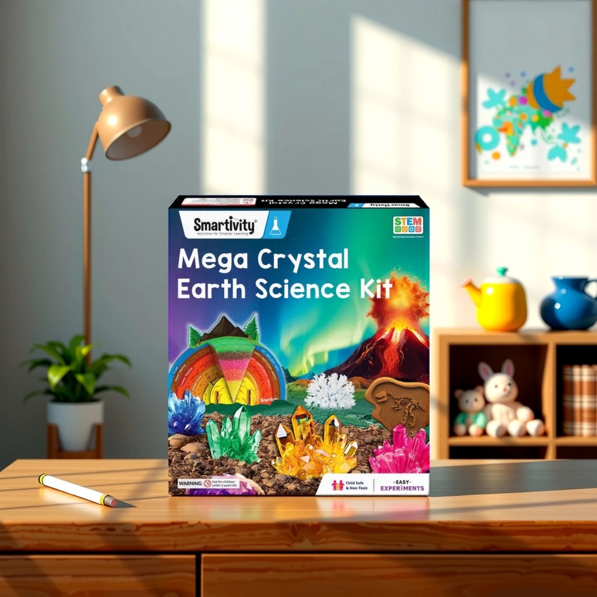 Smartivity Mega Crystal Earth Science Kit Unisex, 8-10 Years