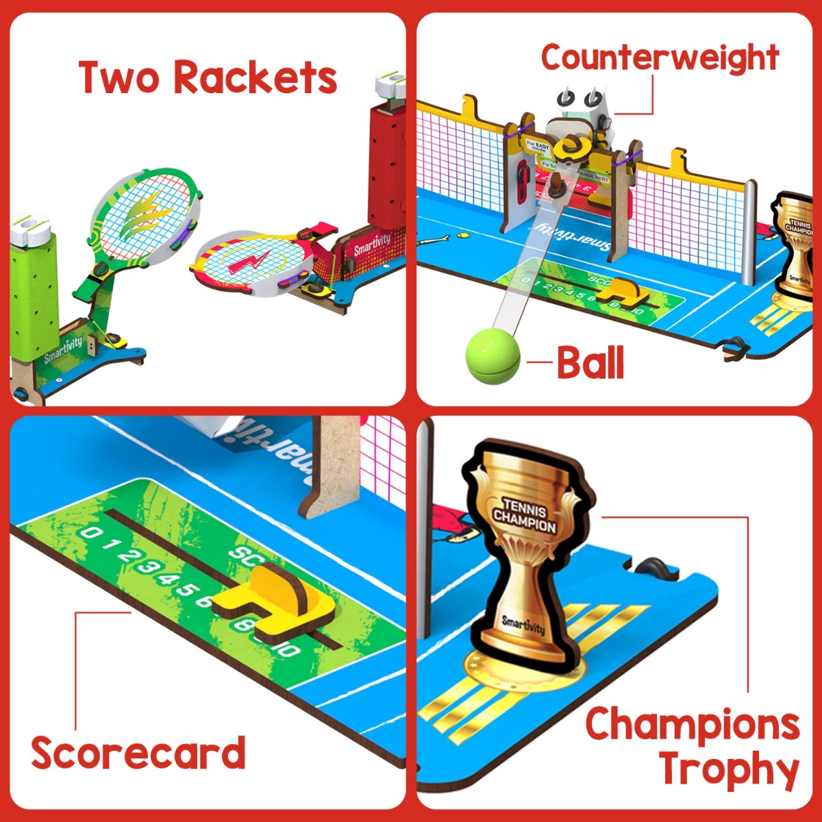 Smartivity Mini Tennis Construction Toy Unisex, 5-7 Years