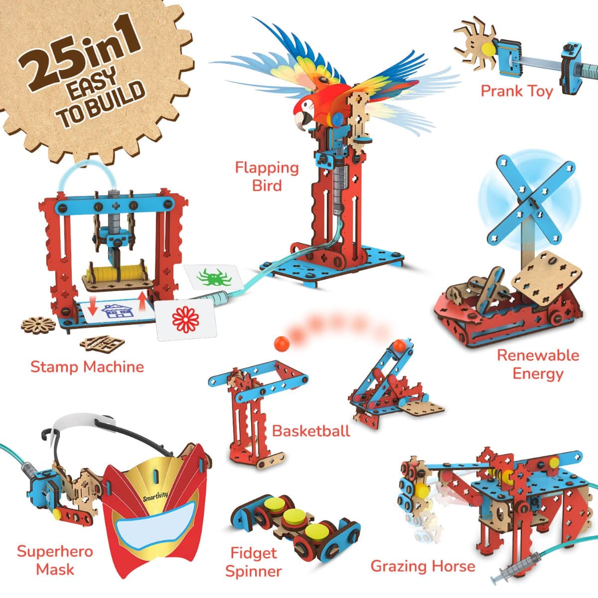 Smartivity Multi Builds Hydraulics Kit Robotics Toy Unisex, 5-7 Years