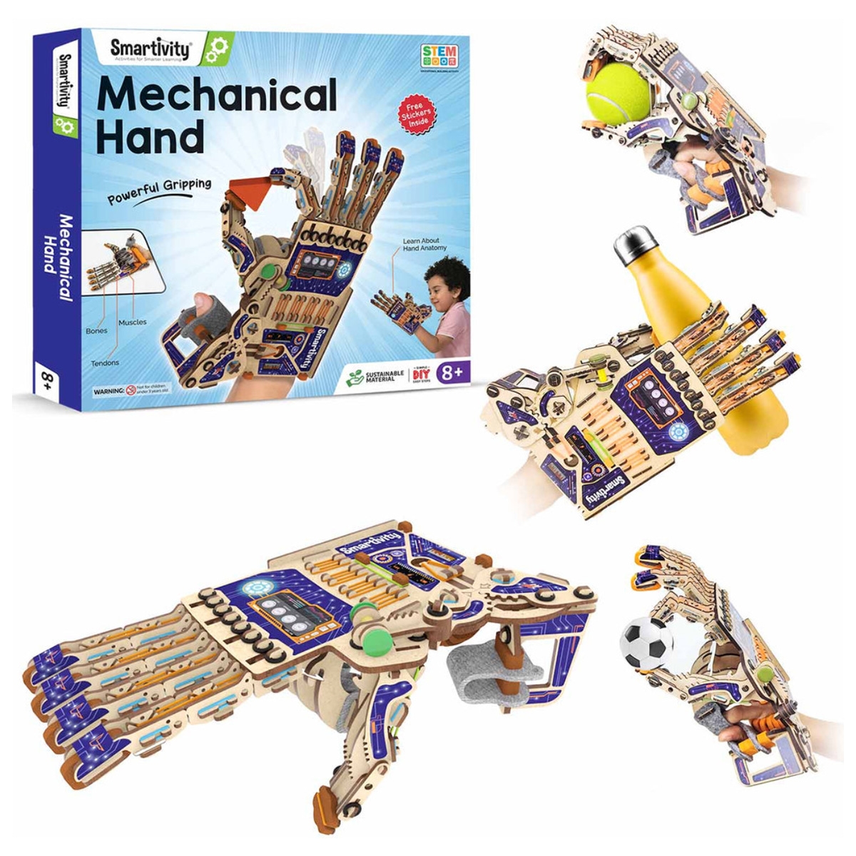 Smartivity Robotic Mechanical Hand Toy Unisex, 8-10 Years