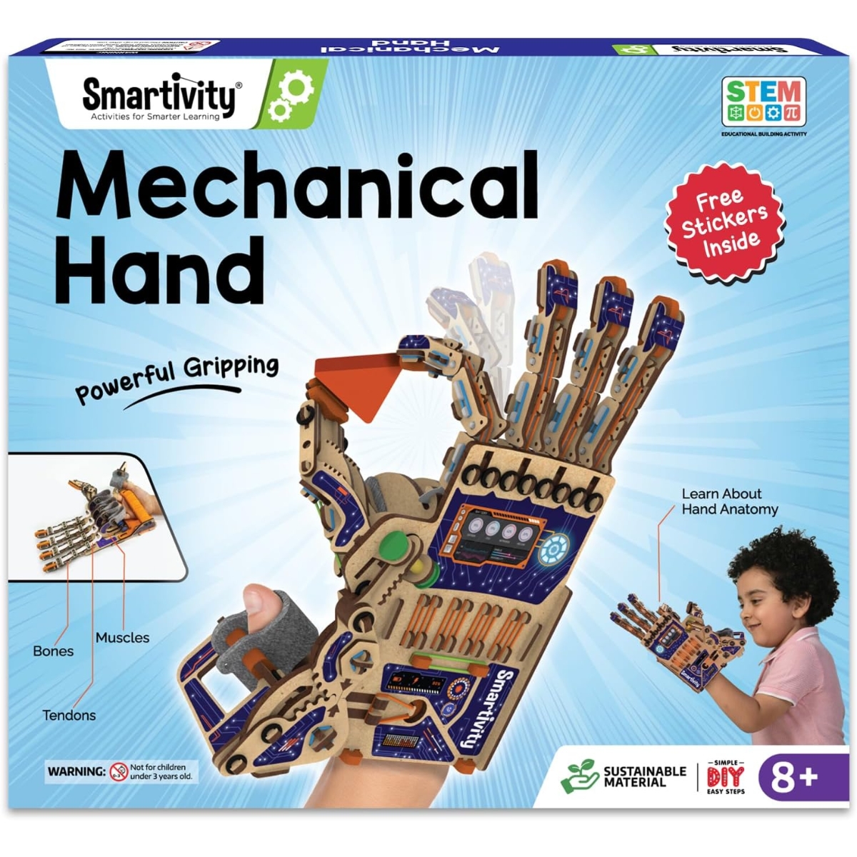 Smartivity Robotic Mechanical Hand Toy Unisex, 8-10 Years