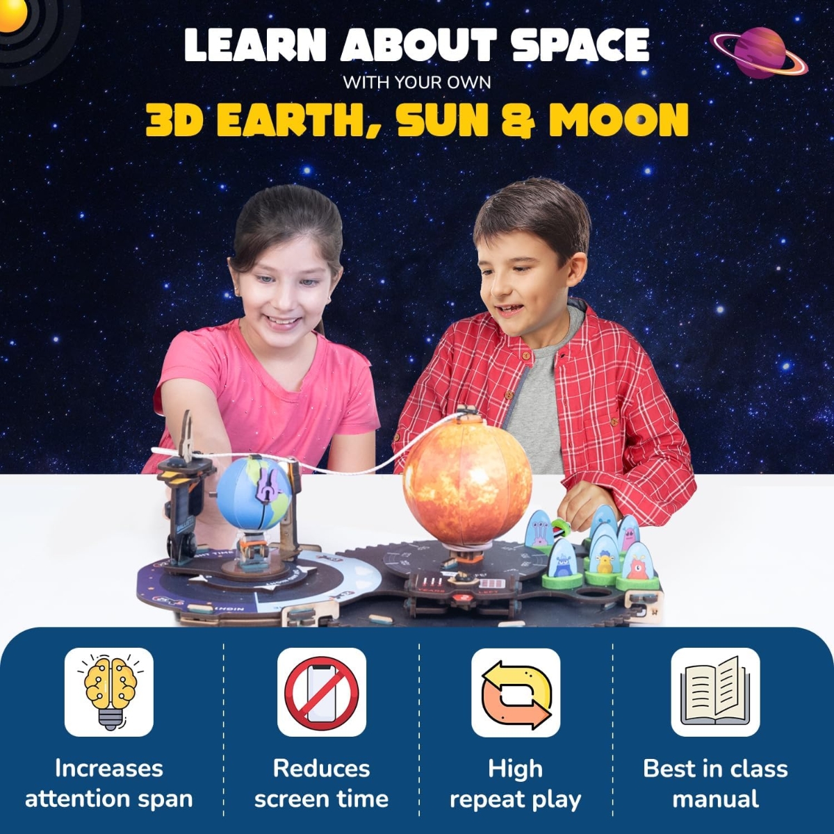 Smartivity Space Shooters Educational & Construction Based Activity Game Kit Unisex, 8-10 Years