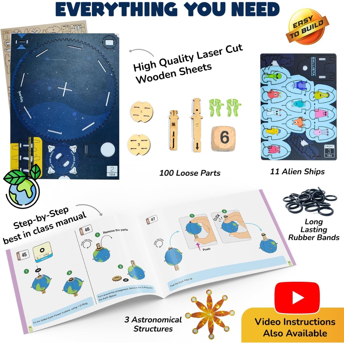 Smartivity Space Shooters Educational & Construction Based Activity Game Kit Unisex, 8-10 Years