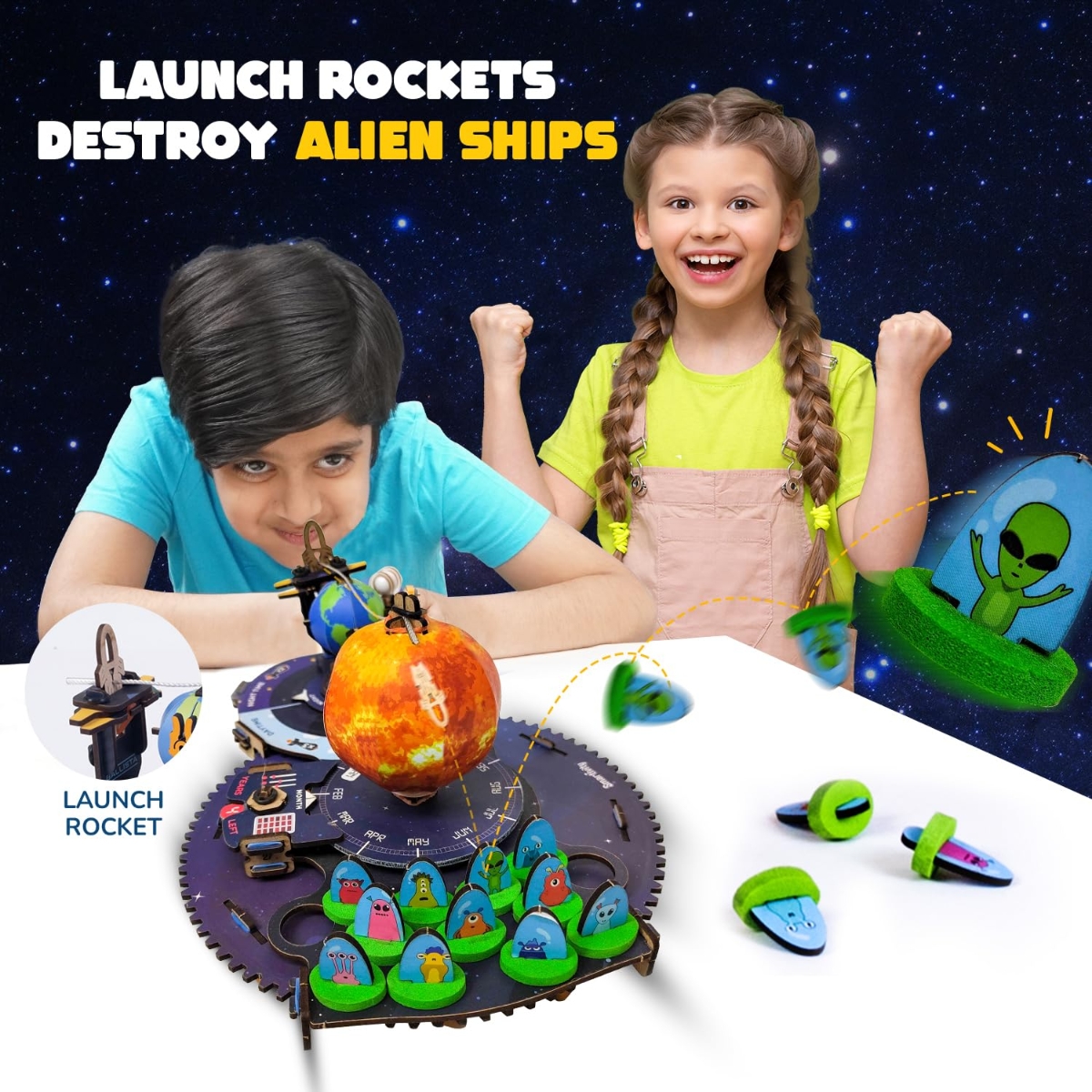 Smartivity Space Shooters Educational & Construction Based Activity Game Kit Unisex, 8-10 Years
