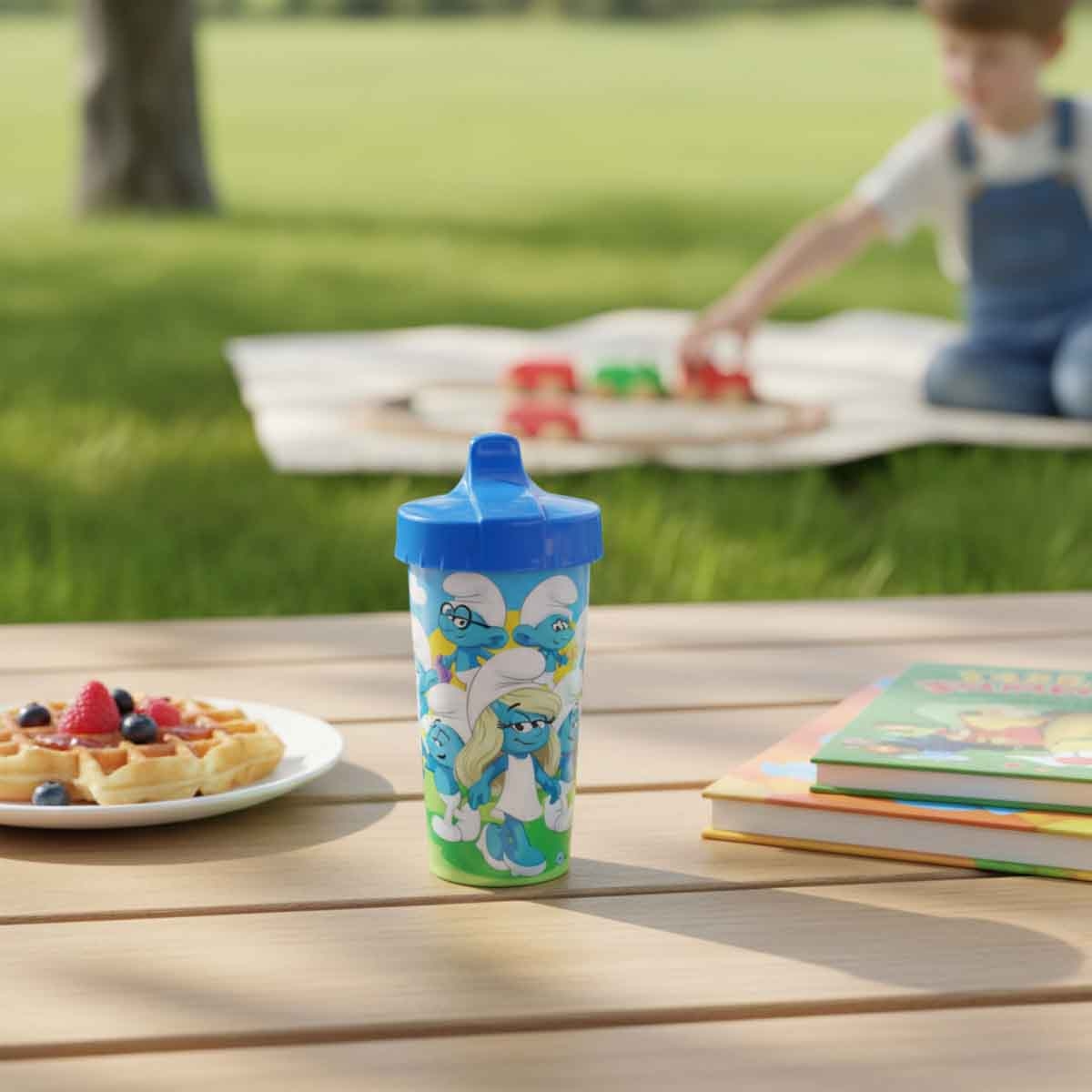 سمورفس كوب شرب سهل الاستخدام بتصميم كرتوني