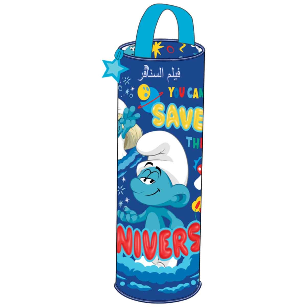 Smurfs School IMPS Blue Character Themed Pencil Case