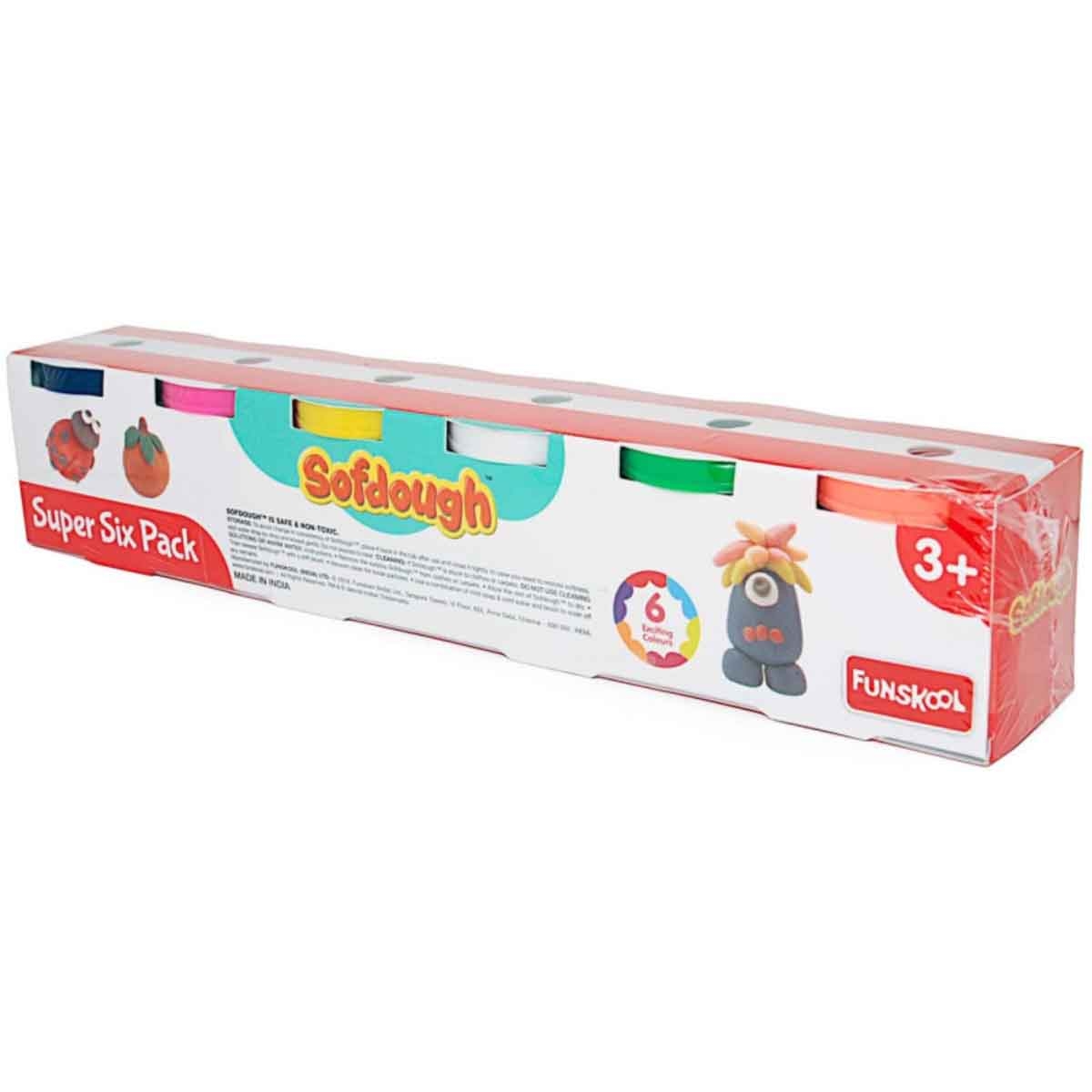 سوف دو مجموعة عجين سوبر عدد 6 للأولاد والبنات عمر 3-4 سنوات