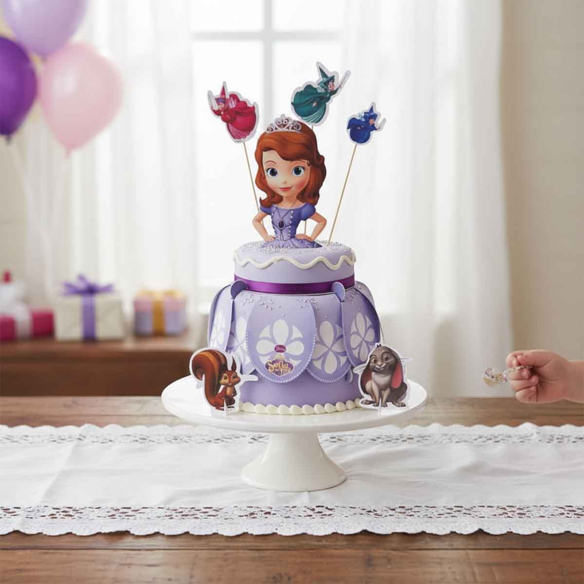 Disney Sofia The First Single Level Cake Stand