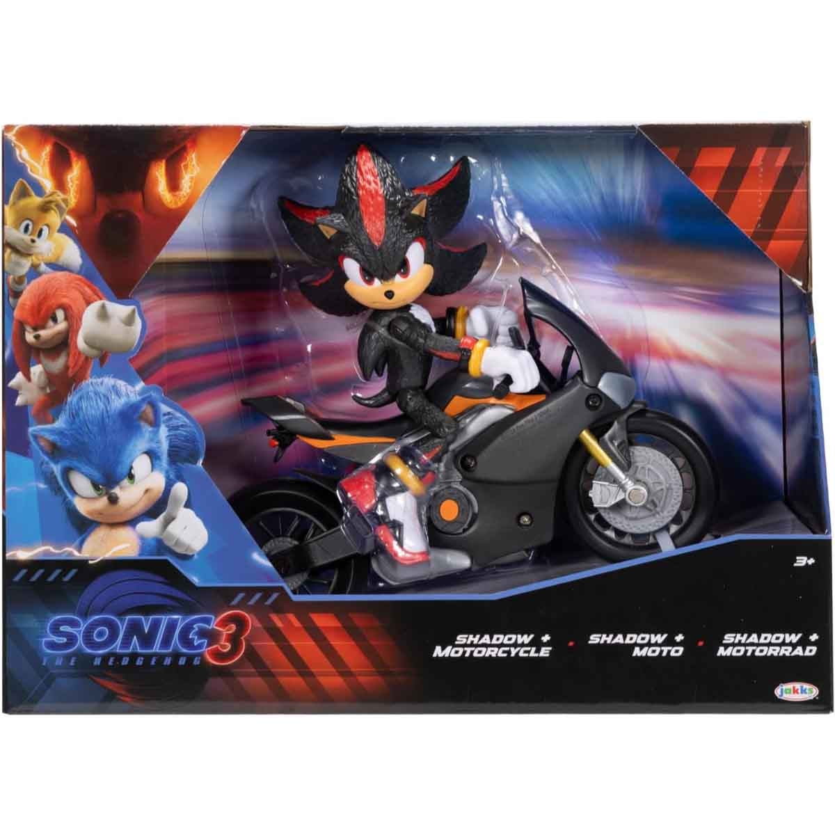 Sonic 3 Movie 5" Action Figure & Motorcycle Playset Unisex, 3-4 Years