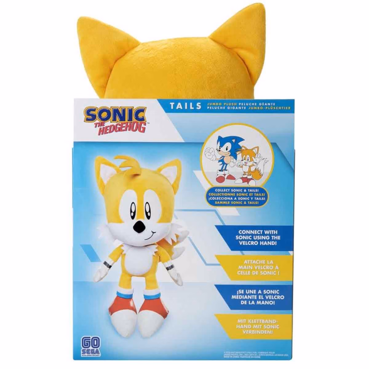 Sonic 20" Jumbo Tails Plush Toy Unisex, 3-4 Years