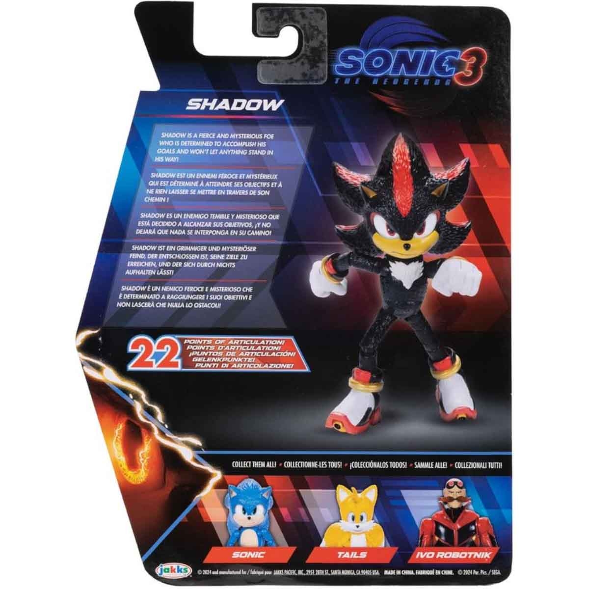 Sonic 3 5" Movie Shadow Action Figure Unisex, 3-4 Years