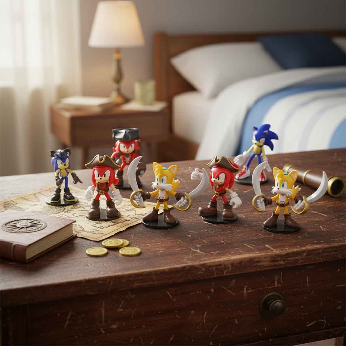 Sonic 3" 4-Piece Asorted Action Figure Set Unisex, 3-4 Years