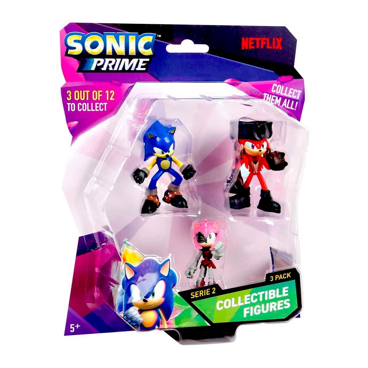 سونيك مجموعة شخصيات أكشن 3 في 1 منوعة للجنسين، عمر 3-4 سنوات