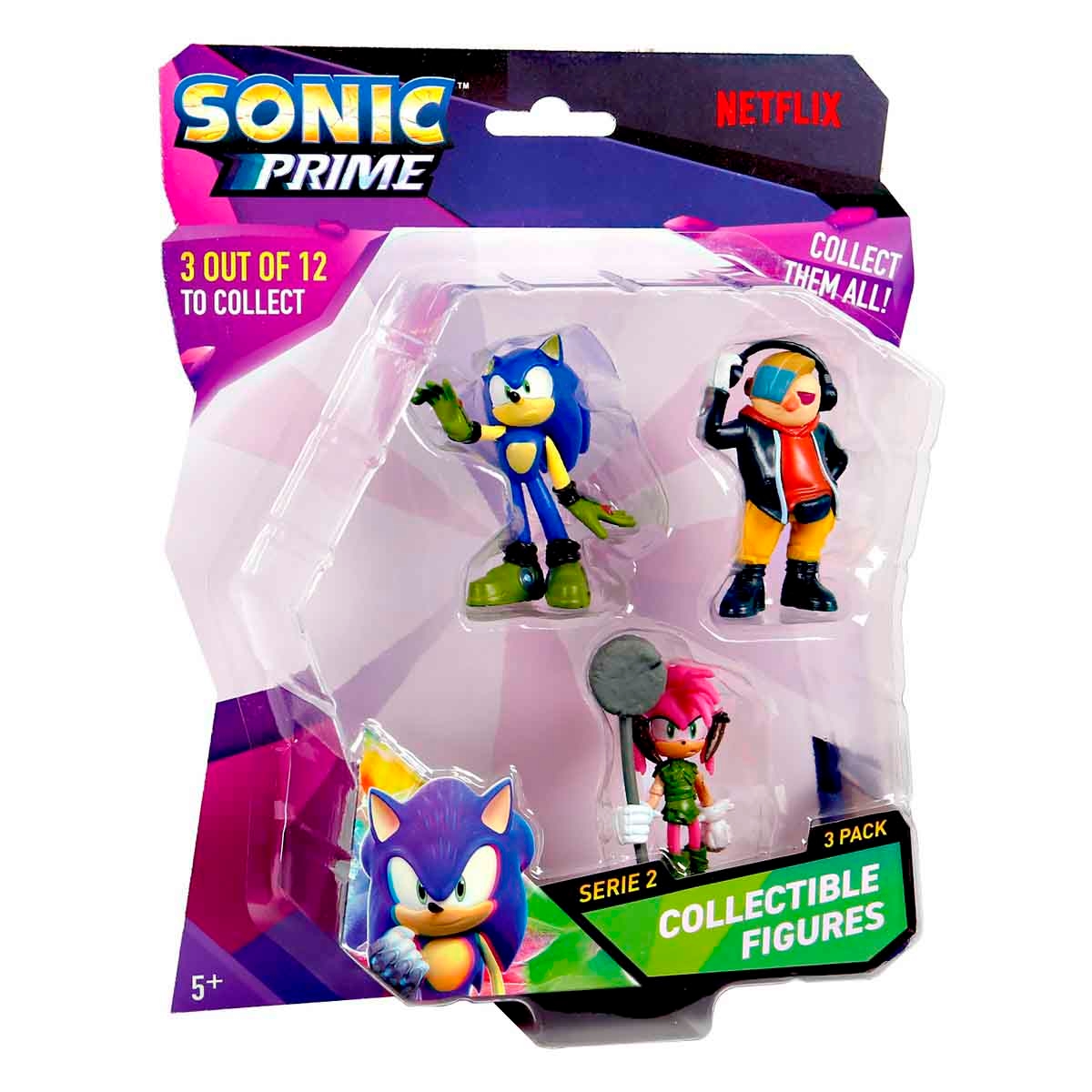 سونيك مجموعة شخصيات أكشن 3 في 1 منوعة للجنسين، عمر 3-4 سنوات
