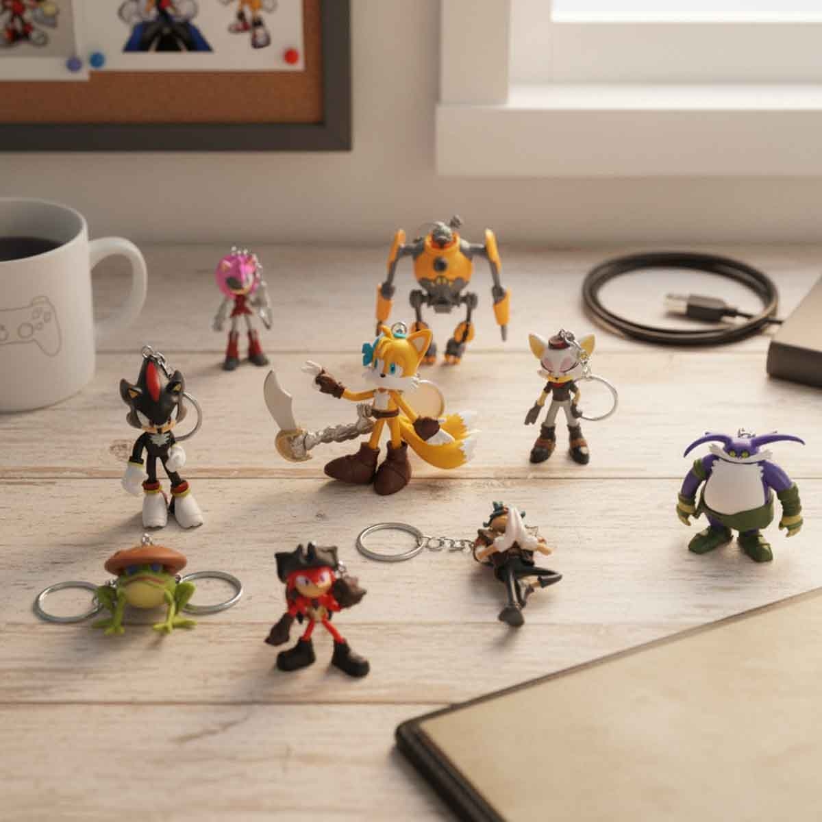 Sonic 2.5" Assorted Figure Key Chain Unisex, 5-7 Years