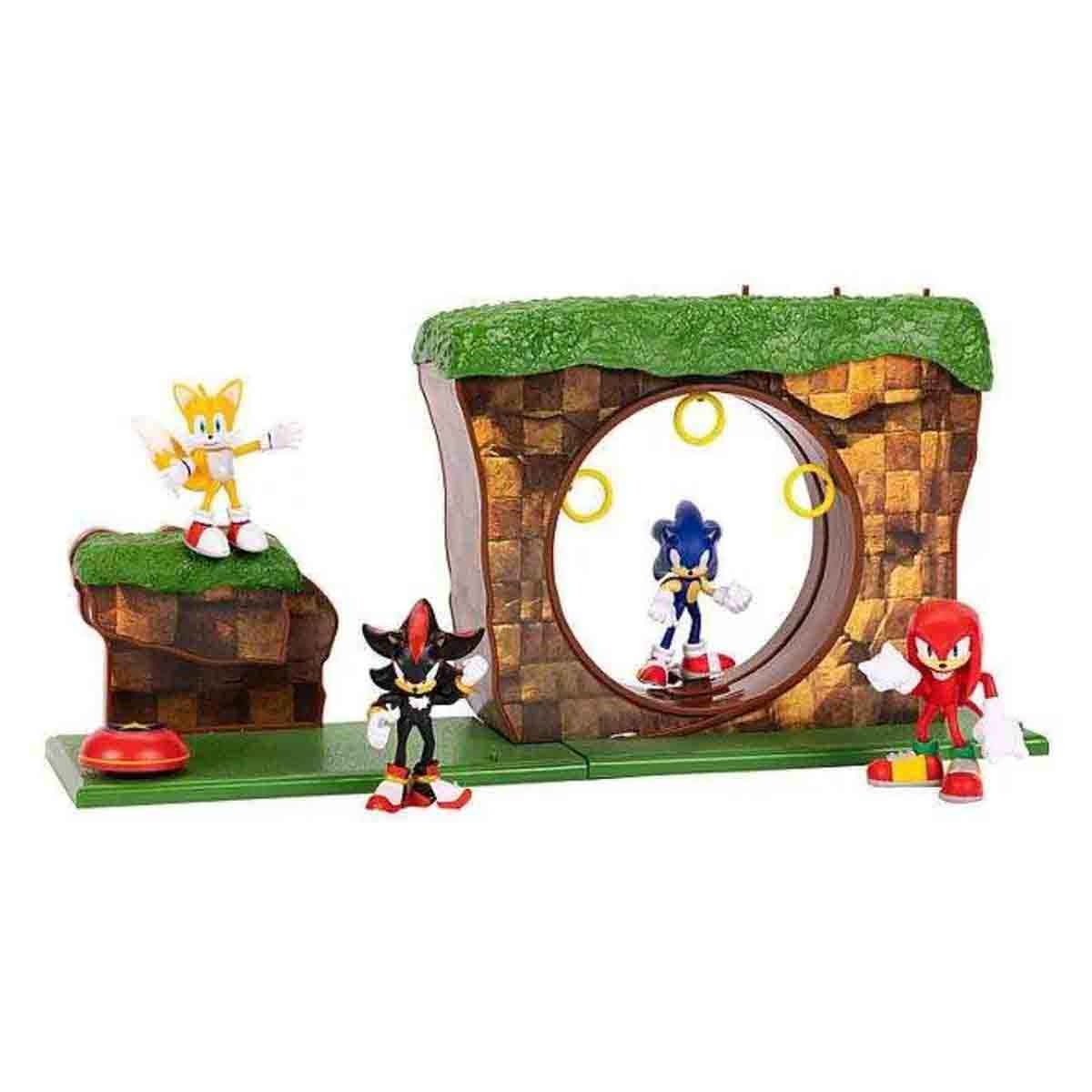 Sonic Hedgehog Green Hills Zone Exclusive Playset Unisex, 3-4 Years