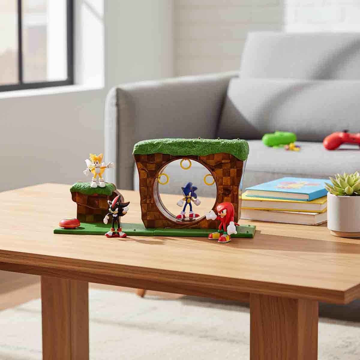 Sonic Hedgehog Green Hills Zone Exclusive Playset Unisex, 3-4 Years