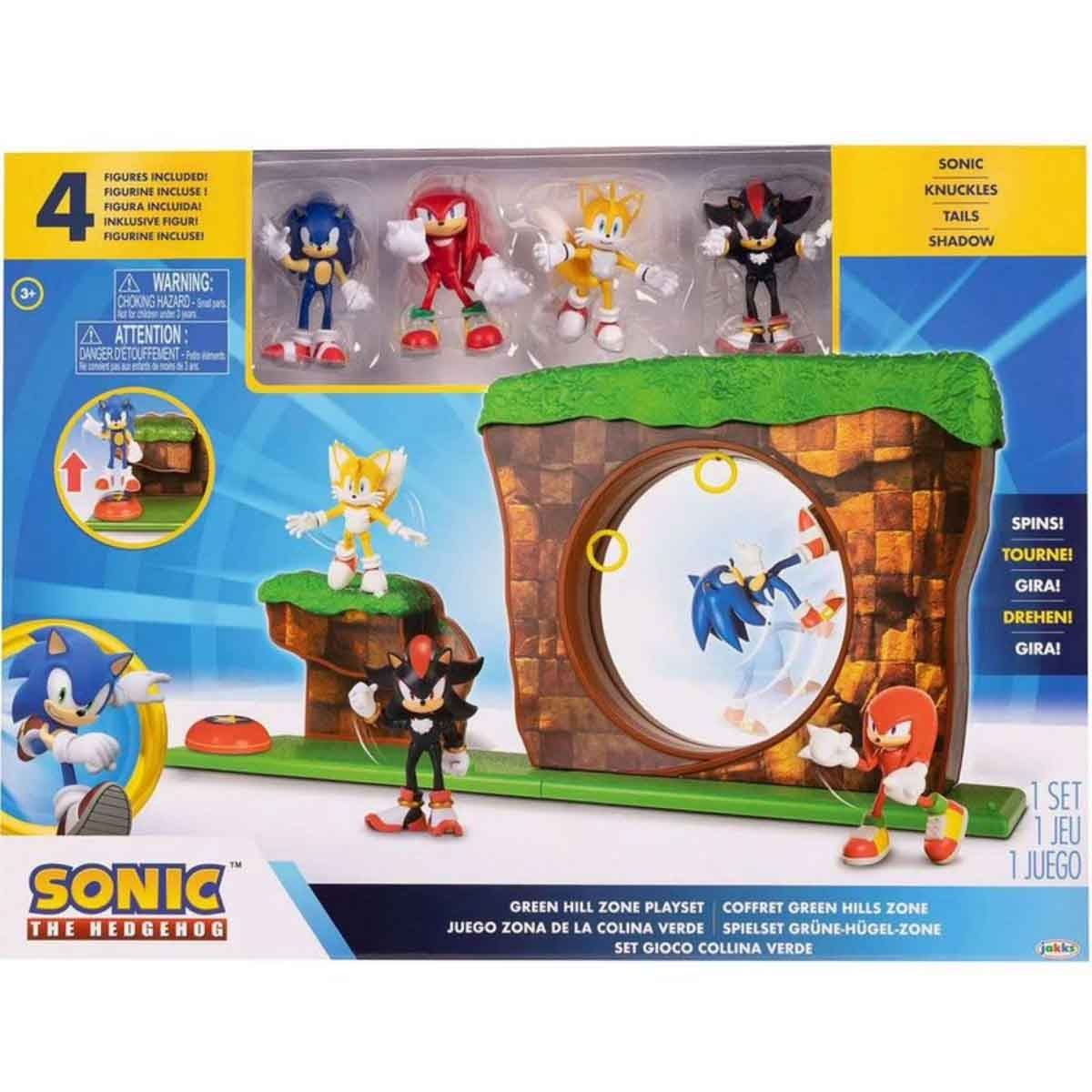 Sonic Hedgehog Green Hills Zone Exclusive Playset Unisex, 3-4 Years