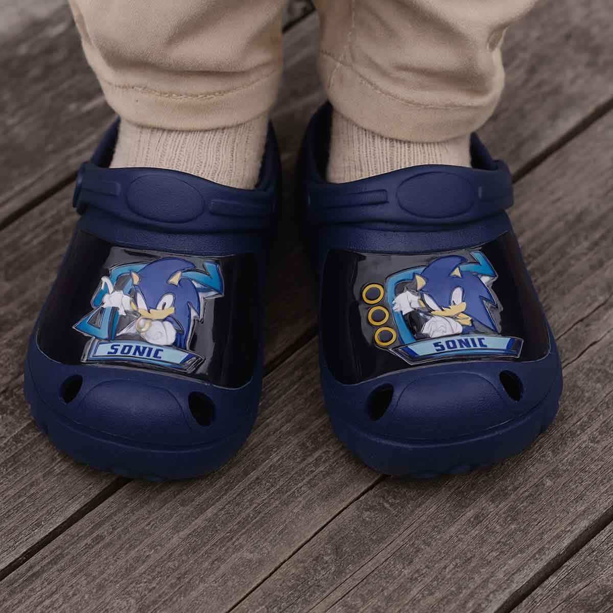 Sonic EU Black Lightweight & Comfortable Slip-On Sandals Kids Klogs Boys