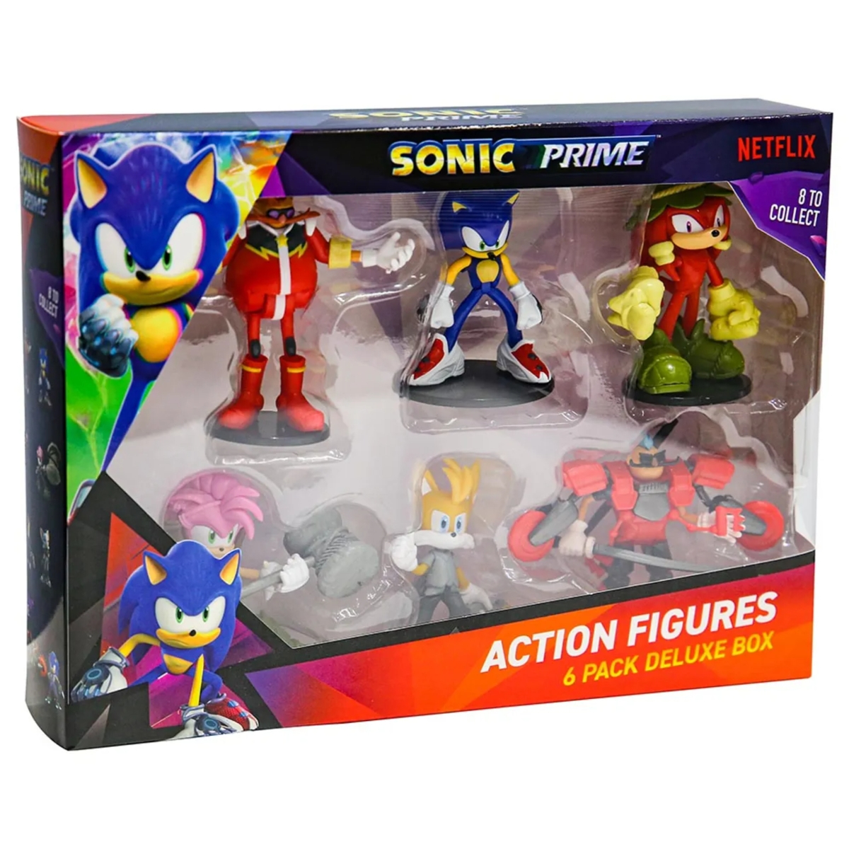 Sonic Prime Assorted Articulated Action Figures Unisex, 3-4 Years, Pack of 6